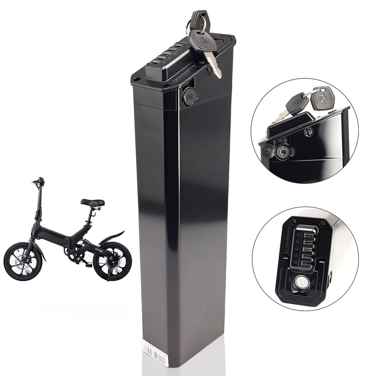 48V 7.5Ah HA318 Replacement Battery for Jetson Haze Folding Electric Bike