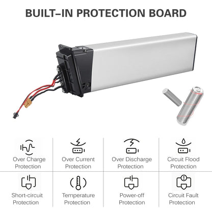 Batería de litio para bicicleta eléctrica HA177-06 de 48 V y 10 Ah 