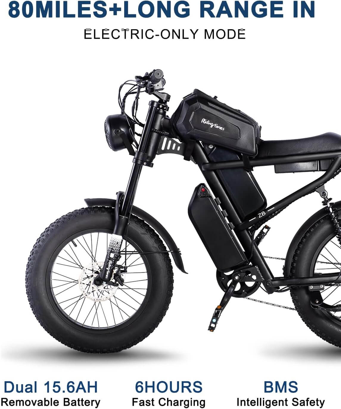 Riding’times Z8 PRO Dual Battery Moped Style Ebike – Kornorge