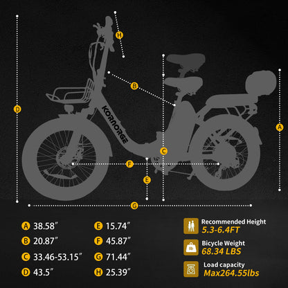 Bicicleta eléctrica plegable KORNORGE KC5 Pro