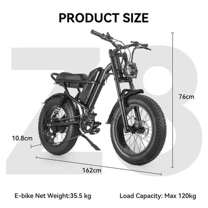 Riding'times Z8 1500W Moped Style Electric Bike