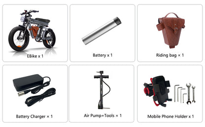 ZM21 48V 1200W Fat Tire Electric Mountain Bike